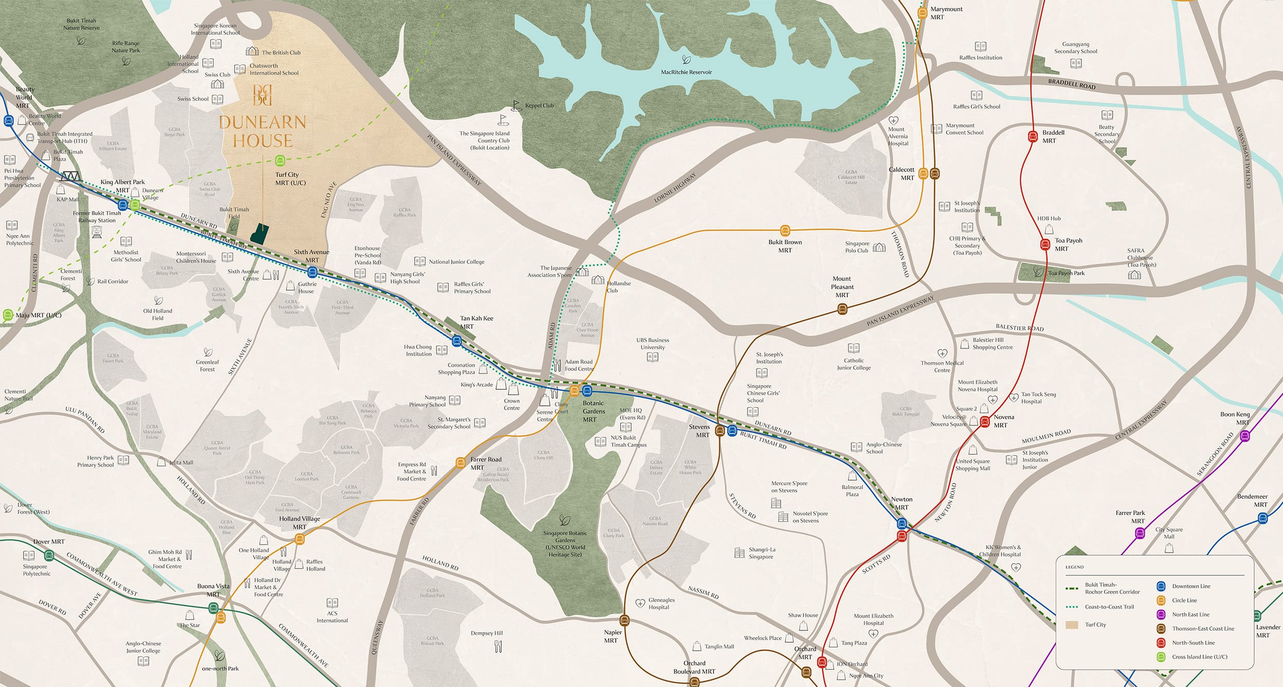 Dunearn House Location Map